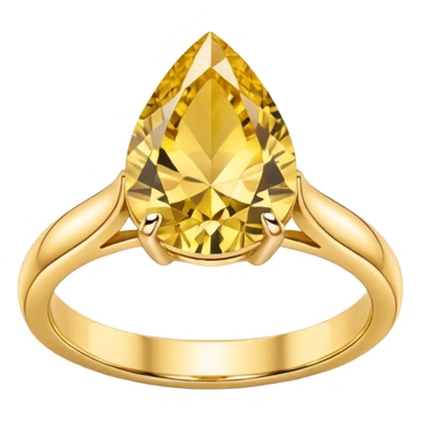 Pear cut gold engagement ring  sticker