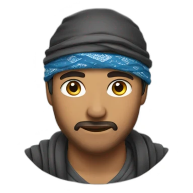 tukish man in bandana sticker