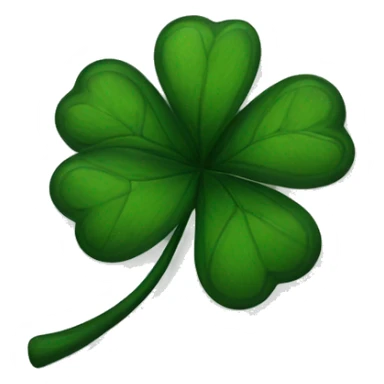 black five leaf clover sticker