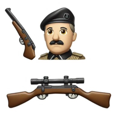Adolf hitler fusil d’assaut sticker