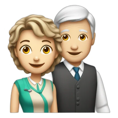 School Reunion with older lady teacher sticker