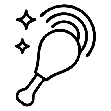 rainbow drumstick with sparkles sticker