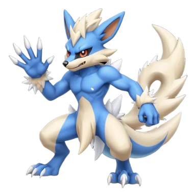 Mega lucario and mega Absol fusion full body four legs sticker