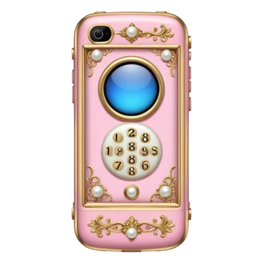 pink ornate victorian cell phone  sticker