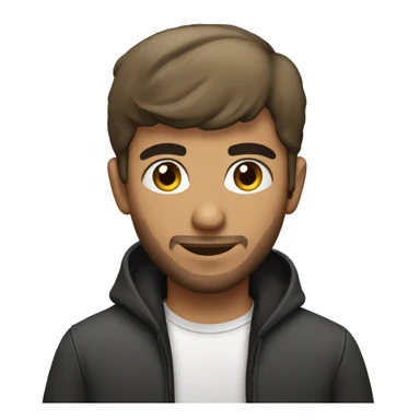 young arab man with hair and light beard sticker