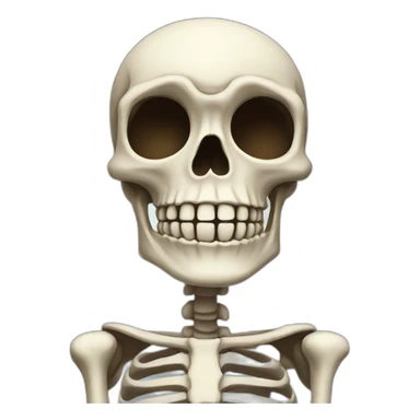 skeleton looking to the right sticker