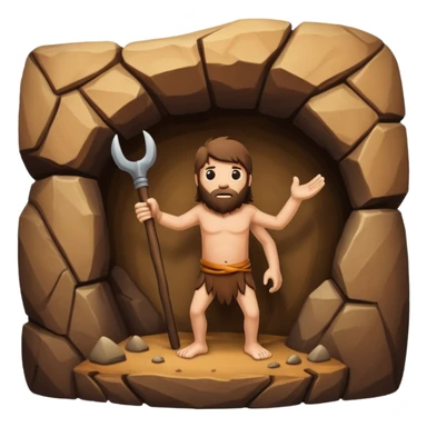 caveman art stickman sticker