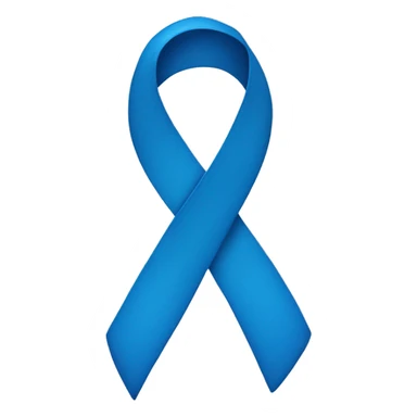 Blue cancer ribbon sticker