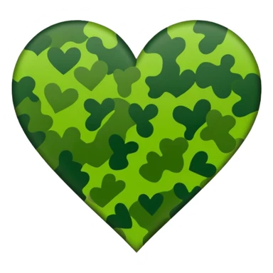 Heart camuflage sticker