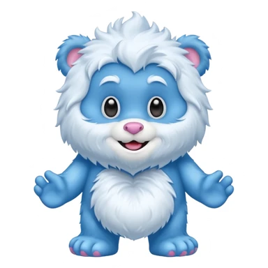 blue care bear yeti sticker