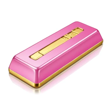 gold bar in pink sticker