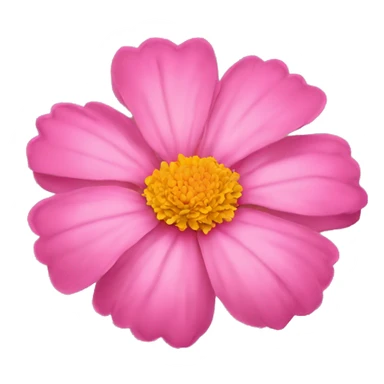 a single pink marigold flower sticker