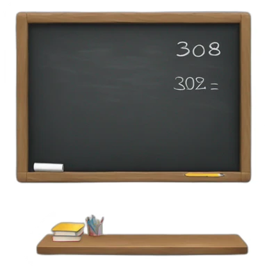 blackboard with written 308 sticker