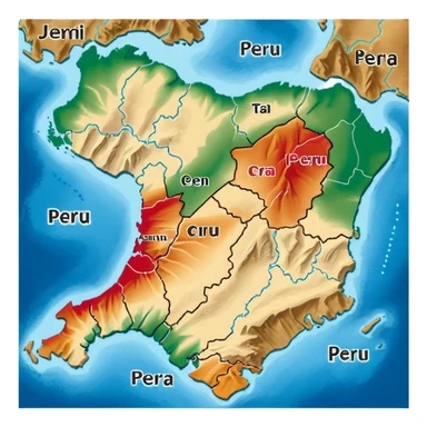 Map of Peru sticker