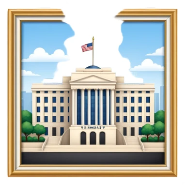 US Embassy building png.  looks realistic sticker