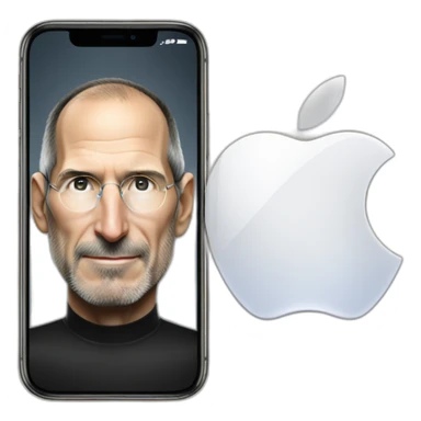 Steve jobs and iphone 14 pro sticker