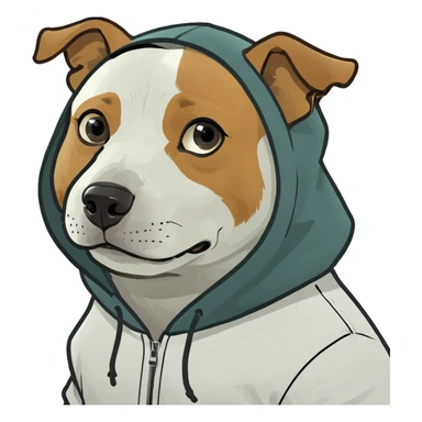 Dog weari hoodie sticker