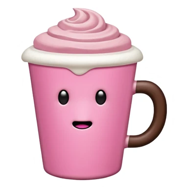 Pink mocha aesthetic  no face sticker