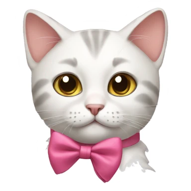 cat with bows sticker