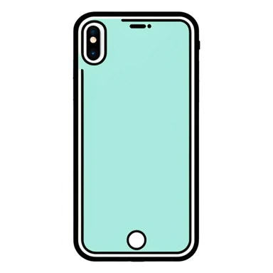 modern iPhone smartphone with app icons on screen sticker