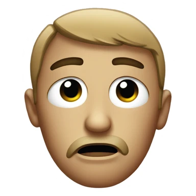 concerned face sticker