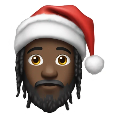 A wale with a Christmas hat  sticker