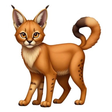 Epic Cute Dark Warm Caracal-Bobcat-Serval-Vernid full body sticker