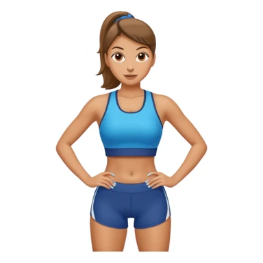 a female thigh emoji, athletic, close up sticker