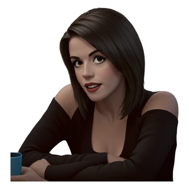 realistic portrait of girl sticker