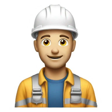 white male electrician sticker