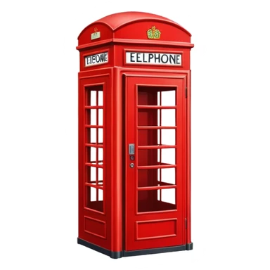 A red phone booth  sticker