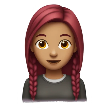Girl with maroon hair  sticker