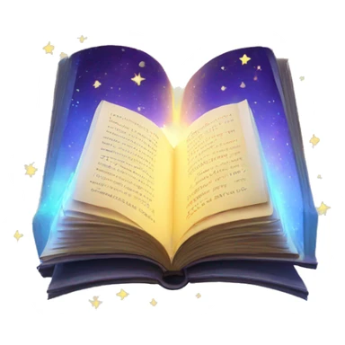 a magical book with a shine sticker