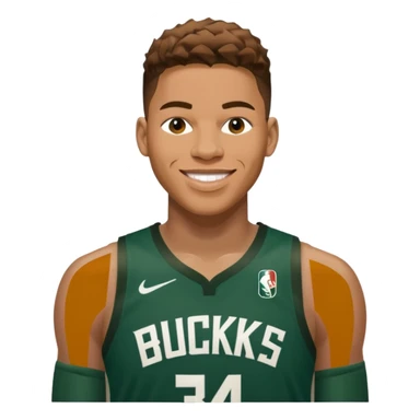 giannis smiling Milwaukee number 34 sticker