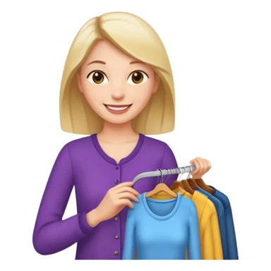 woman looking clothes sticker