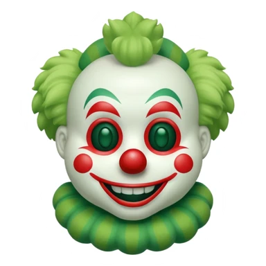 green plush toy clown sticker