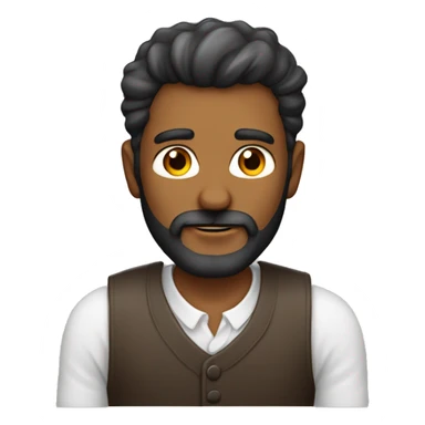 Hombre con barba y calvo sticker