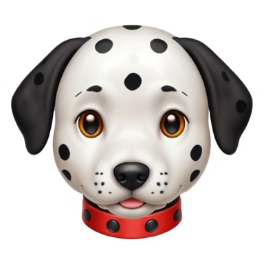 dalmatian with red collar sticker