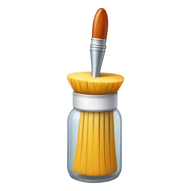 Paintbrush in prescription bottle sticker