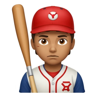 Tough baseball player sticker