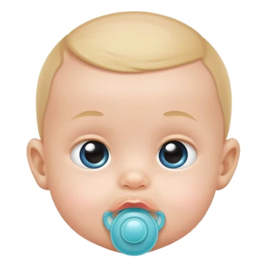 Baby with pacifier sticker