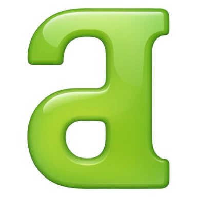 make emolji letter Б  light Green color sticker