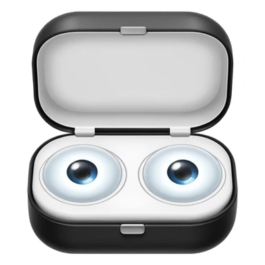 2 contact lenses white travel mini case sticker