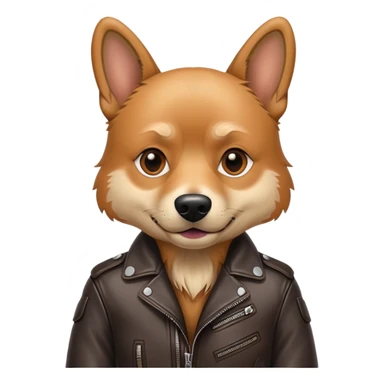 cool dog wearing leather jacket sticker