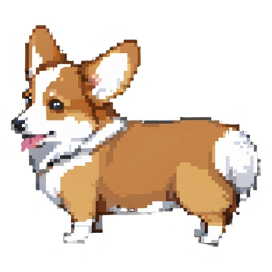 corgi showing his booty and farting sticker