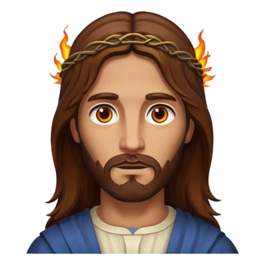 Jesus with burnig Eyes like in Revalation  sticker