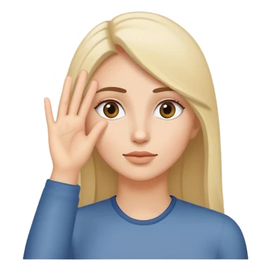 woman with hand above eyes looking for something in the distance sticker