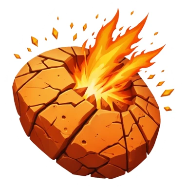 Meteor rock blasting sticker