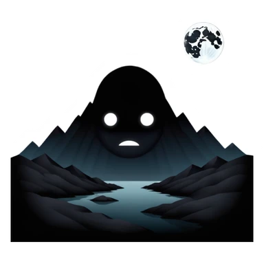 dark and eerie scene, the entire world covered in darkness. The sky is deep black with no stars or light, no moon, no glow just total void and silence. The atmosphere feels ominous and unsettling, as if darkness has swallowed everything. No characters, no visible light sources sticker