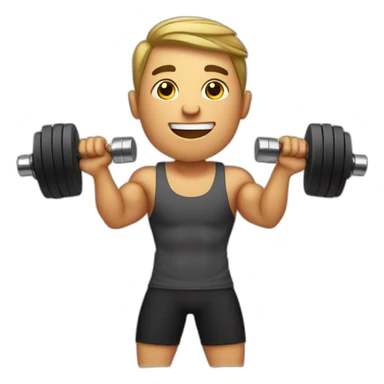 guy workout in gym with dumbell raises to the side sticker